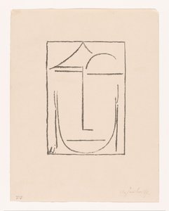 Unavngivet (hoved) (hoved) stiliseret ansigt Kopf I (original titel) af Alexei Jawlensky (signed by artist)