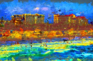 Strand,2020,(blandede medier)