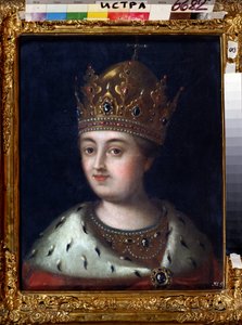 Portræt af regenten Sophia Alekseyevna (1657-1704) (portræt af regenten Sophia Alekseyevna). Maleri af Alexei Petrovich Antropov (1716-1795). Olie på lærred, 51,5 x 42,2 cm