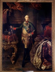 Portræt i foden af Peter III (1728-1762) Maleri af Aleksei Antropov (1716-1795) 1700-tallet. Sankt Petersborg. Eremitagemuseet