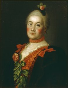 Portræt af grevinde Tatyana Alexeyevna Trubetskaya, 1761 af Alexei Petrovich Antropov