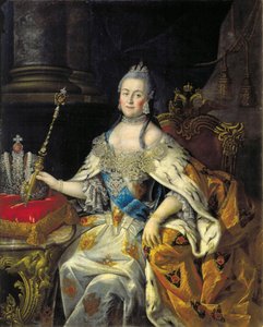Portræt af kejserinde Catherine II 1729-1796, 1766.