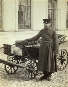 En kusk. Albumin-foto af Alexei Sergeevich Mazurin (1846-efter 1914) af Alexei Sergeevich Mazurin