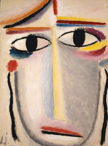 Kvindehoved, 1919-20 (olie på pap) af Alexej von Jawlensky