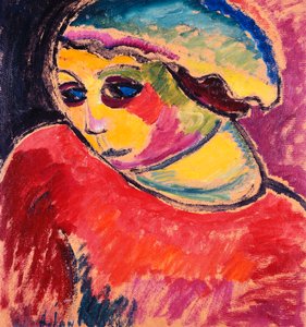 grøn motorhjelm; Grøn motorhjelm, 1911 af Alexej von Jawlensky