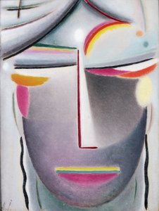 Hoved (Mørk Buddha), ca. 1927 (olie på lærred lagt om bord)