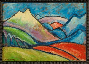 Landskab Oberstdorf (maleri på lærred) af Alexej von Jawlensky