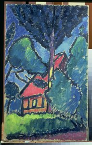Landskab, ca. 1910 (olie på pap) af Alexej von Jawlensky