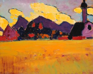 Landskab nær Murnau; Landskab nær Murnau, ca. 1910 af Alexej von Jawlensky
