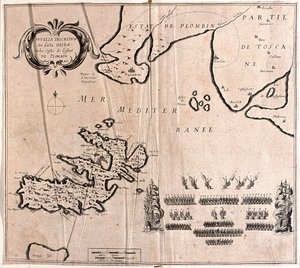 Øen Elba med Piombino, Italien - af A