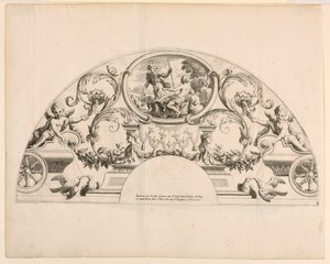 Vifteblade, tredje og fjerde plade af sættet, "Divers Desseins de grands Fans, Encrans, et autres Ornamens, invented et engraved by Nicolas Loire" af Alexis Loir