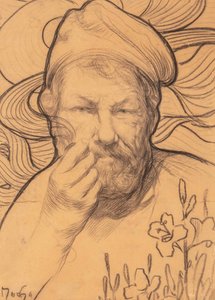 Selvportræt, 1900-1910-tallet. af Alfons Marie Mucha