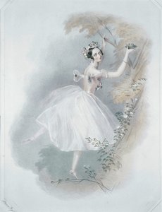 Marie Taglioni, den mest berømte ballerina ... (farvetryk) af Alfred Edward Chalon