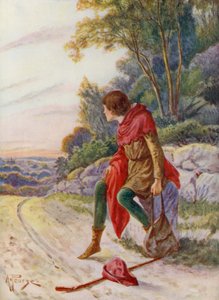 Det glade England: Dick Whittington (farvelitografi)