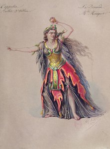Kostume til disharmoni i balletten "Coppelia" af Leo Delibes (1836-91)