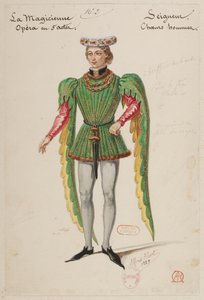 Halévy - La magicienne - kostumemodeller af Alfred Albert - 02. Seigneur, mandskor af Alfred Albert