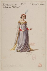 Halévy - La magicienne - kostumedesign af Alfred Albert - 07. Fruen ved hoffet af Alfred Albert