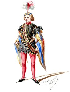 Halévy - La magicienne - kostumemodeller af Alfred Albert - 09. Side. Otte statister (retoucheret)
