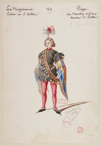 Halévy - La magicienne - kostumemodeller af Alfred Albert - 09. Side. Otte statister af Alfred Albert