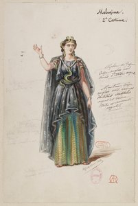 Halévy - Tryllekunstneren - kostumemodeller af Alfred Albert - 20. Mélusine, 2. kostume af Alfred Albert