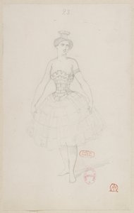 Halévy - Tryllekunstneren - kostumemodeller af Alfred Albert - 28 (Skakspil, tårn)