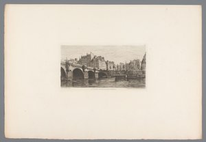 Udsigt over Pont Neuf Le Pont Neuf (titel på objekt) Franske raderinger fra 1874 (serietitel) L