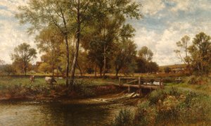 In the Meadows, Youngsbury, 1900 af Alfred Augustus Glendening