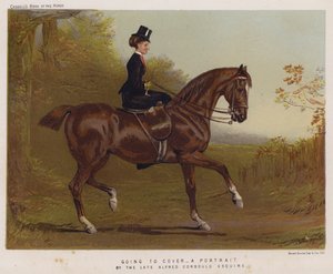 Going to Cover (farve litografi) af Alfred Chantrey Corbould