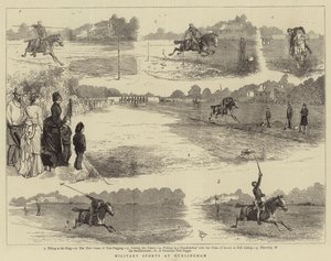 Militær sport i Hurlingham af Alfred Chantrey Corbould