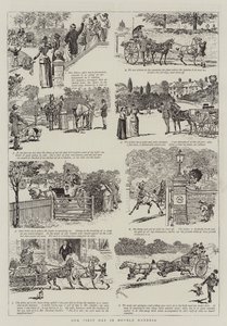 Vores første dag i Double Harness af Alfred Chantrey Corbould