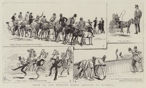 Udstilling af English Horse Society på Olympia af Alfred Chantrey Corbould