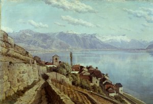 Landsbyen Saint-Saphorin af Alfred Chavannes
