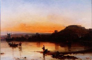 Fort Regent at Sunset af Alfred Clint