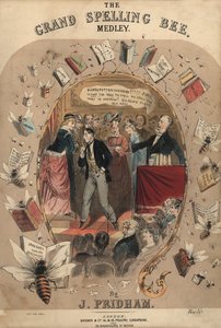The Grand Spelling Bee Medley, nodecover (farve litho) af Alfred Concanen