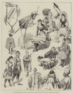 Fancy-Dress Ball i Royal Albert Hall til fordel for Bolingbroke Pay Hospital af Alfred Courbould