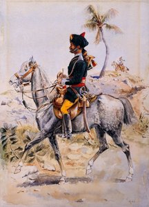 Beredet trompetist, 34. Prins Albert Victors egen Poona-hest, omkring 1908