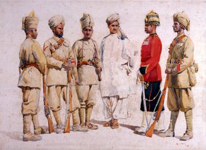 Soldater fra den 19. Punjabis Afridi fra Tirah, illustration til 