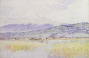 The Fuji-San, ca. 1889 (akvarel på papir) af Alfred East