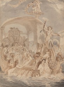 Cleopatra på Cydnus for at møde Antony af Alfred Edward Chalon