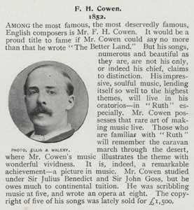 Frederic Hymen Cowen, britisk pianist, dirigent og komponist (s/h foto)