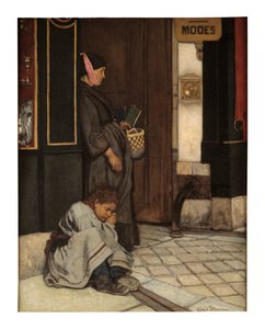 Tiggeri tolereret (olie på lærred) af Alfred Emile Stevens