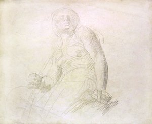 Studie af en figur, ca. 1850 (blyant på papir)