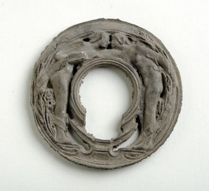 Maquette til et vedhæng med en Arabesque Escutcheon (bronseret gips) af Alfred Gilbert