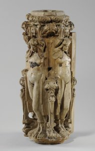 En af 9 maquetter til Sam Wilson Chimneypiece, ca. 1908-14 (gips & shellak) (se også 876005-6) af Alfred Gilbert