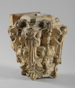En af 9 maquetter til Sam Wilson Chimneypiece, ca. 1908-14 (gips & shellak) af Alfred Gilbert
