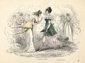 Karikatur af kostumer fra konsulatet og det første imperium, Frankrig af Alfred Grevin