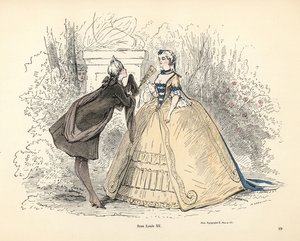 Kvindekostume i kong Ludvig XV af Frankrigs tid