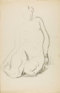 Siddende nøgen af Alfred H. Maurer