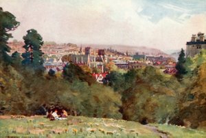 Bristol, fra Clifton Observatory (farve litho) af Alfred Heaton Cooper