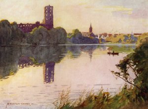 Denmark: Koldinghus Castle, North Slesvig (colour litho) af Alfred Heaton Cooper